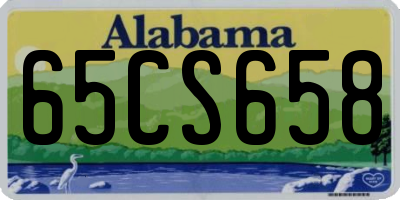 AL license plate 65CS658