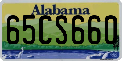 AL license plate 65CS660