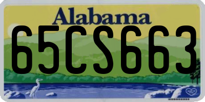 AL license plate 65CS663