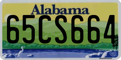 AL license plate 65CS664