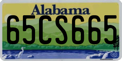 AL license plate 65CS665