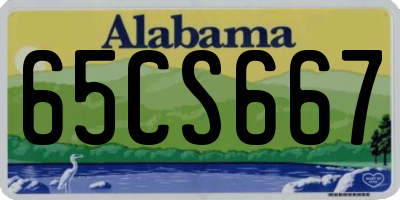 AL license plate 65CS667