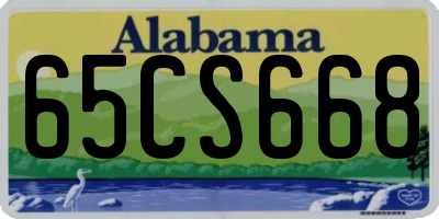 AL license plate 65CS668