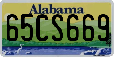 AL license plate 65CS669
