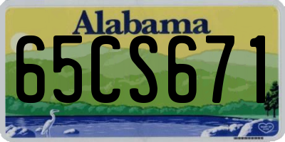 AL license plate 65CS671