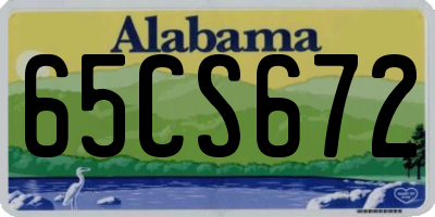 AL license plate 65CS672