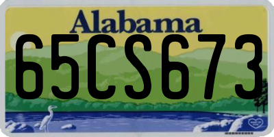 AL license plate 65CS673