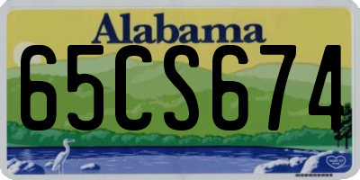 AL license plate 65CS674