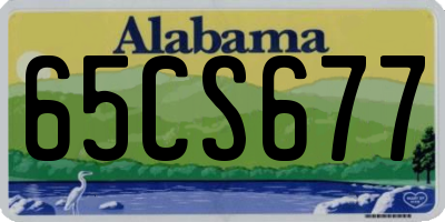 AL license plate 65CS677