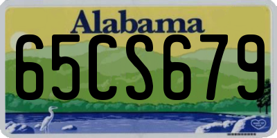 AL license plate 65CS679