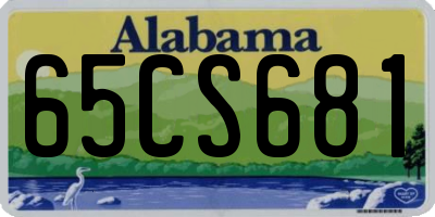 AL license plate 65CS681