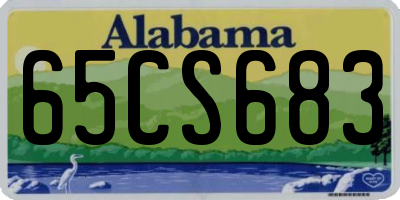AL license plate 65CS683