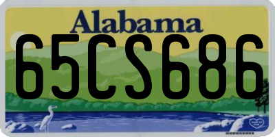 AL license plate 65CS686