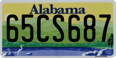 AL license plate 65CS687