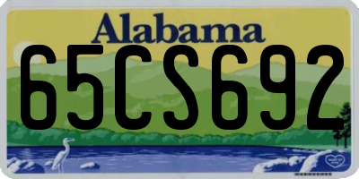 AL license plate 65CS692