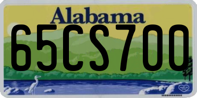 AL license plate 65CS700