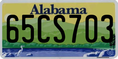 AL license plate 65CS703