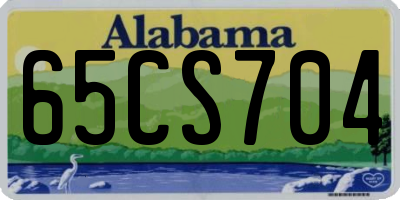 AL license plate 65CS704