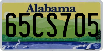 AL license plate 65CS705