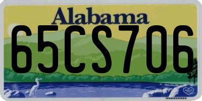 AL license plate 65CS706