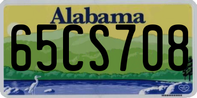 AL license plate 65CS708
