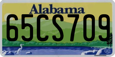 AL license plate 65CS709