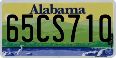 AL license plate 65CS710