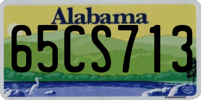 AL license plate 65CS713