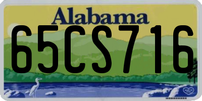 AL license plate 65CS716