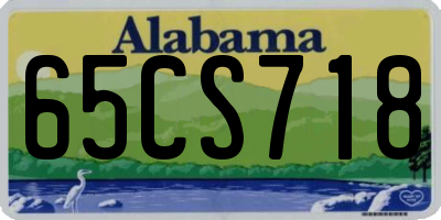 AL license plate 65CS718