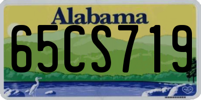 AL license plate 65CS719