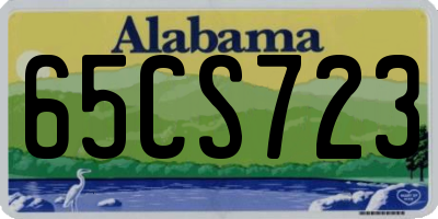 AL license plate 65CS723