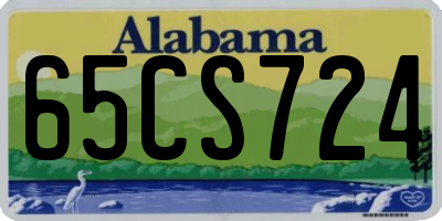 AL license plate 65CS724