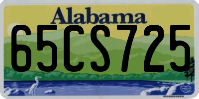AL license plate 65CS725