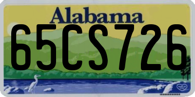 AL license plate 65CS726