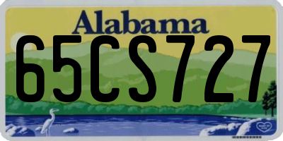 AL license plate 65CS727