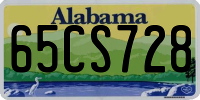 AL license plate 65CS728