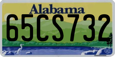 AL license plate 65CS732