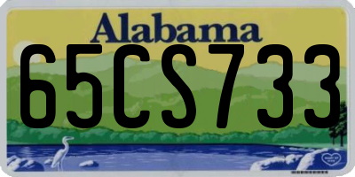 AL license plate 65CS733