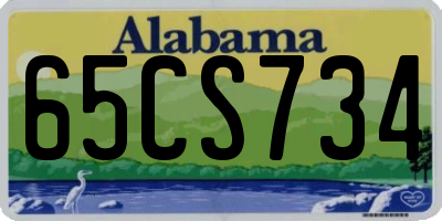 AL license plate 65CS734