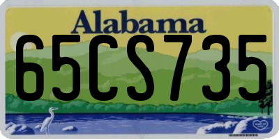 AL license plate 65CS735