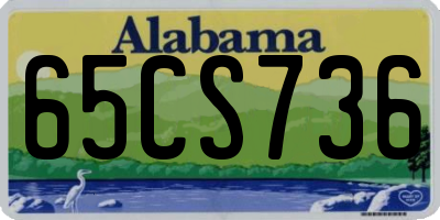 AL license plate 65CS736