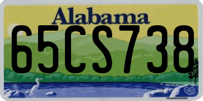 AL license plate 65CS738