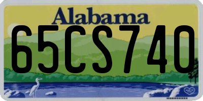 AL license plate 65CS740