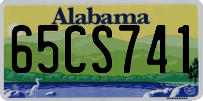 AL license plate 65CS741