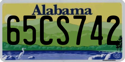 AL license plate 65CS742