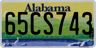 AL license plate 65CS743