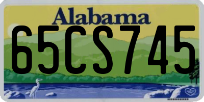 AL license plate 65CS745