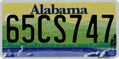 AL license plate 65CS747