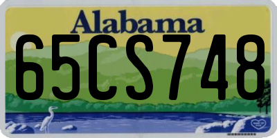 AL license plate 65CS748